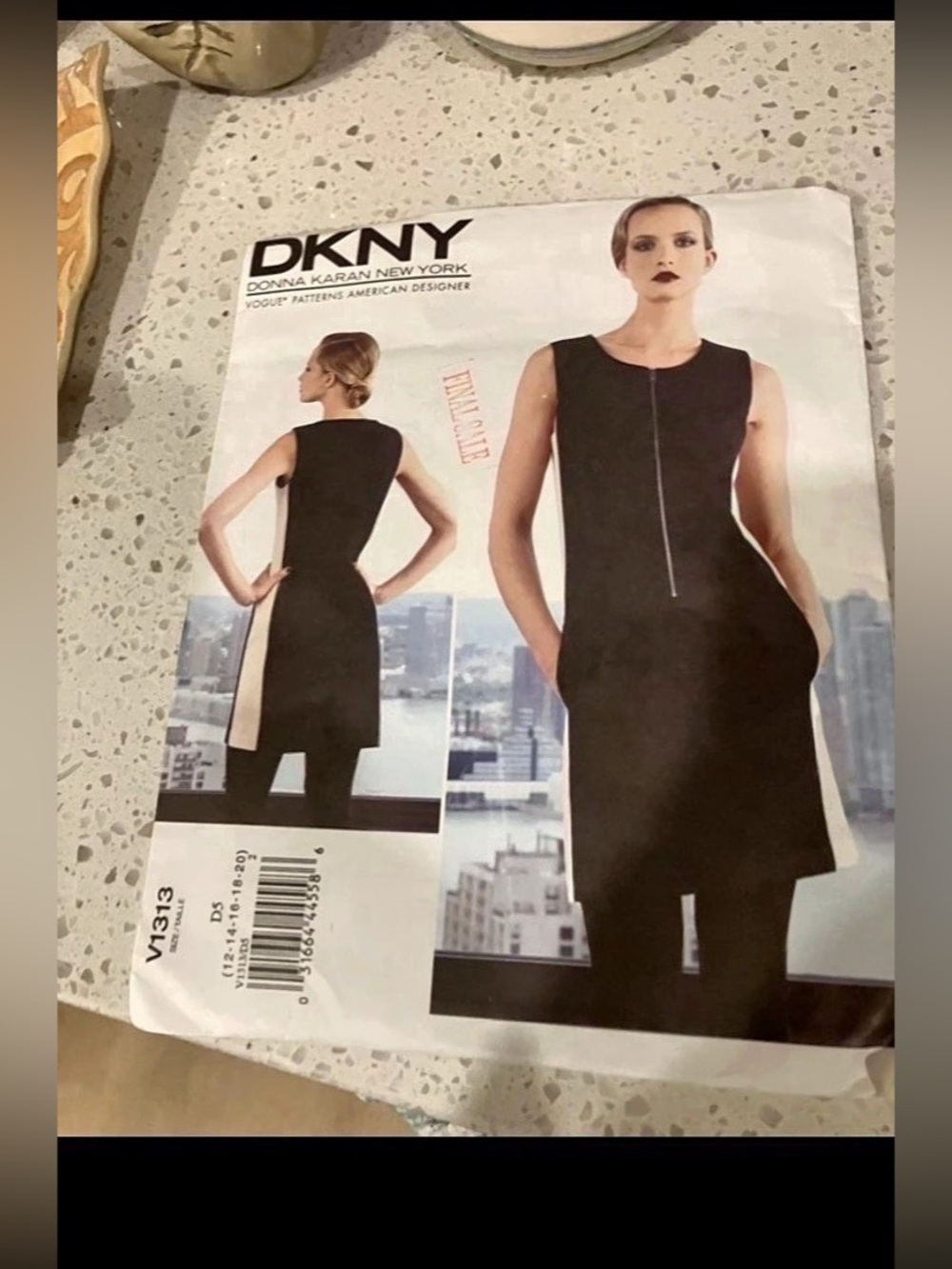 DKNY Women's Black Midi Dress Pattern Size 4